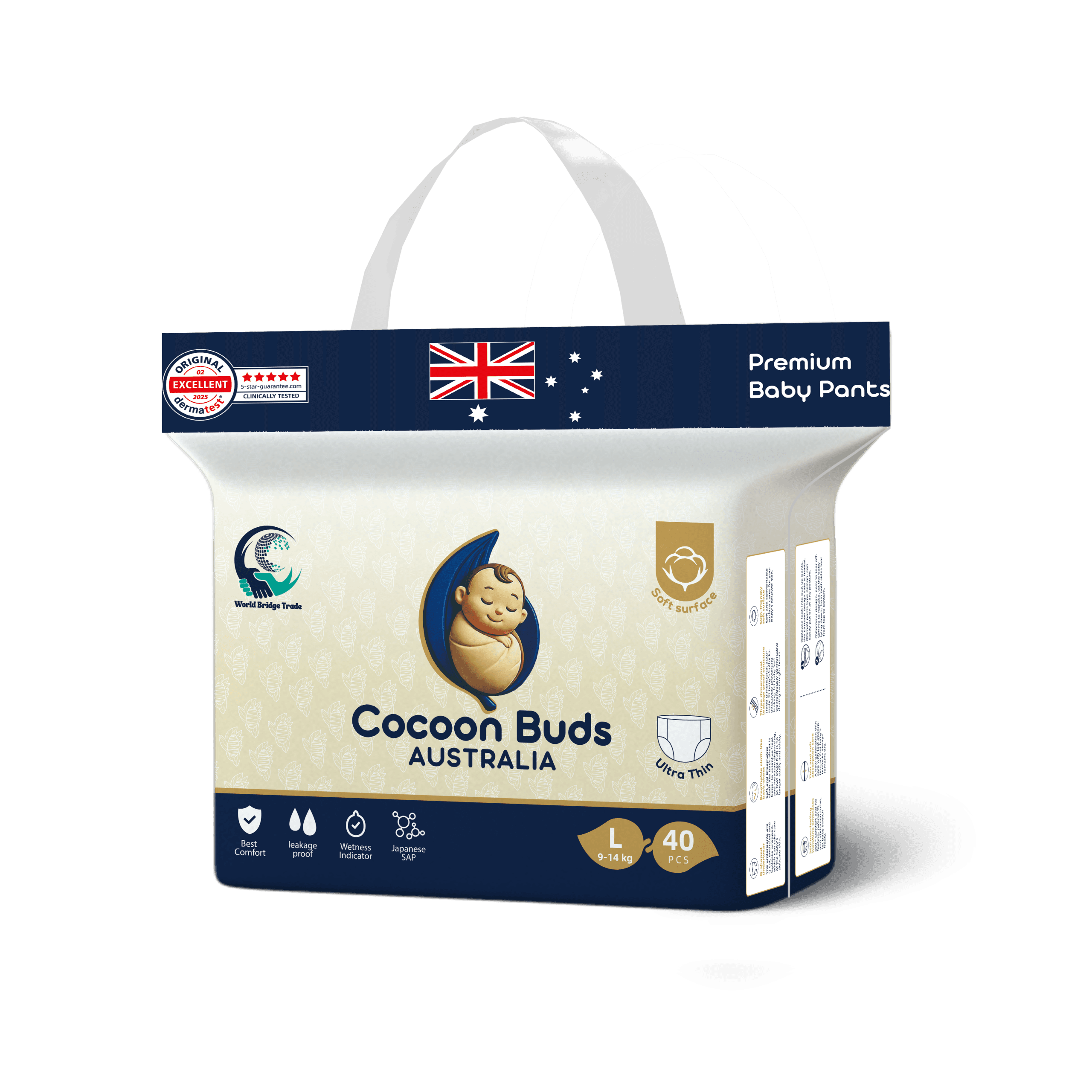 Cocoon Buds Diaper L-40(Pack of 40)