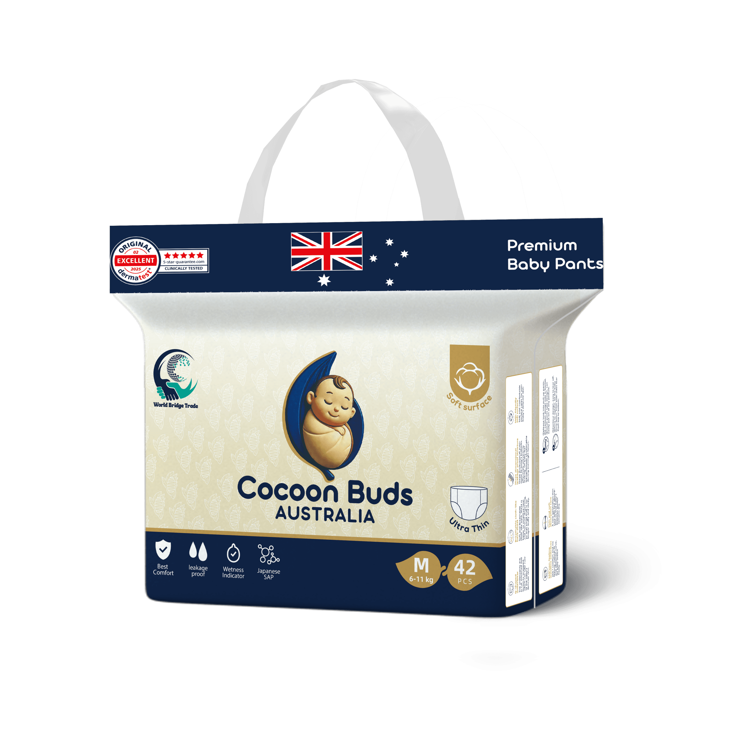 Cocoon Buds Diaper M-42 (Pack of 42)