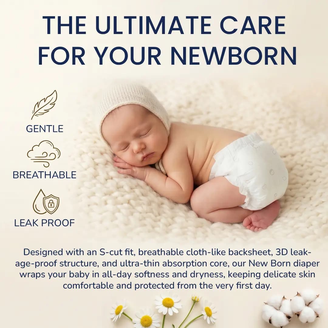 Cocoon Buds Diaper NB-22 (Pack of 22) alternate view
