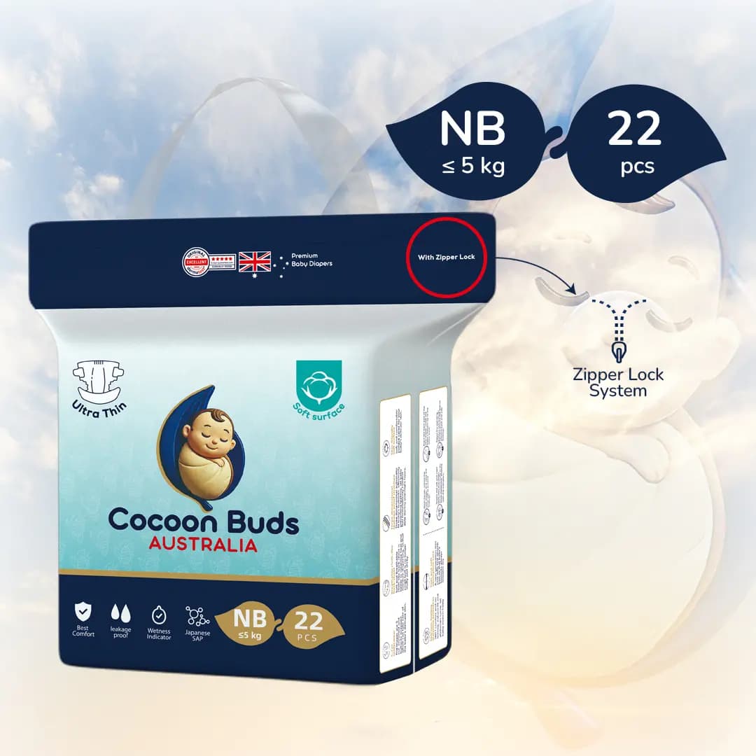 Cocoon Buds Diaper NB-22 (Pack of 22) view 3
