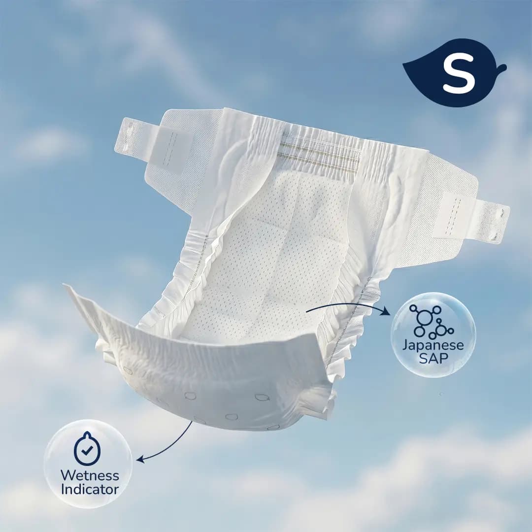 Cocoon Buds Diaper Tape S-44 (Pack of 44) view 3