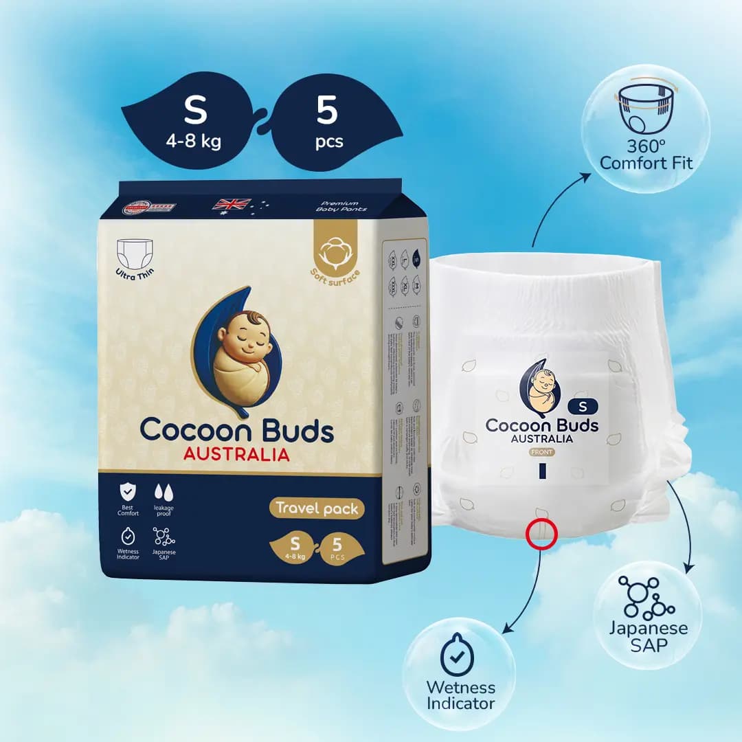Cocoon Buds Diaper | Travel Pack Small | 5pcs alternate view