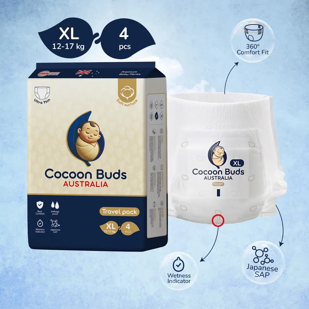 Cocoon Buds Diaper | Travel Pack XL | 4 pcs alternate view